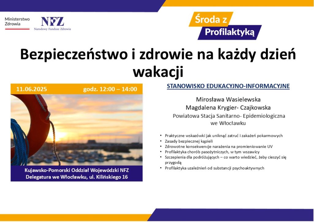 Spotkanie edukacyjne w dniu 11 czerwca 2025 pn. Bezpieczeństwo i zdrowie na każdy dzień wakacji.