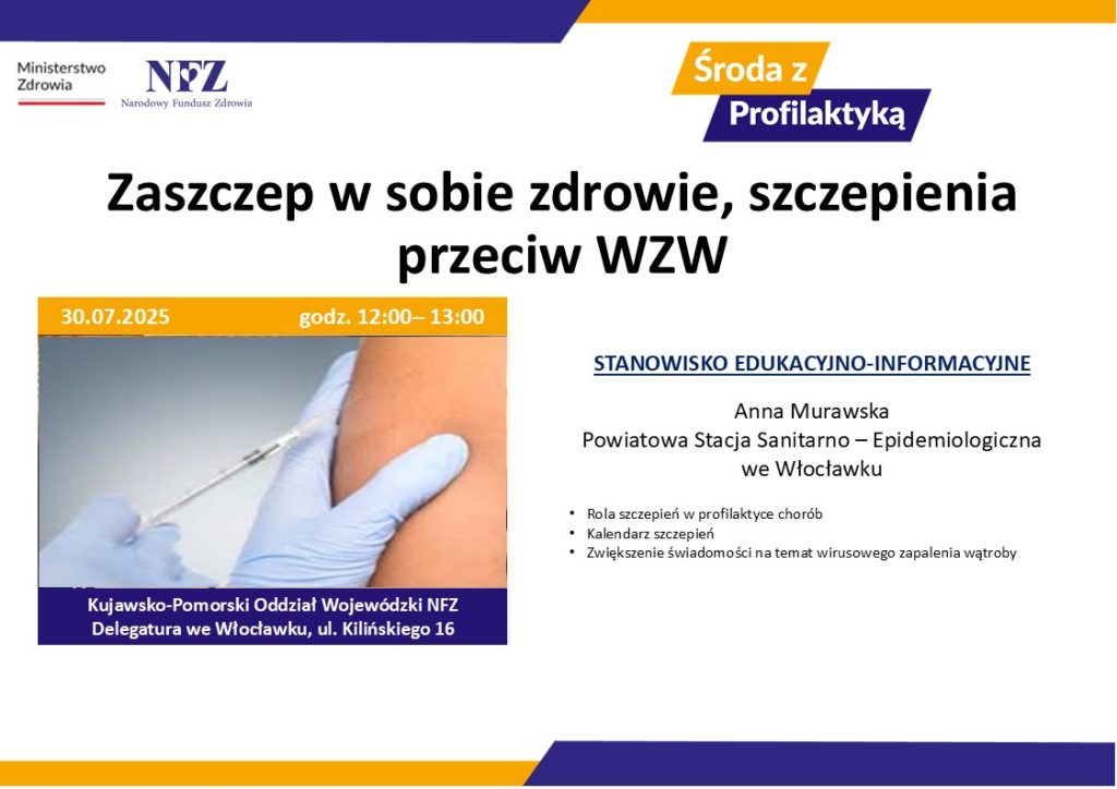 30.07.2025r. Spotkanie edukacyjne nt. Zaszczep w sobie zdrowie, szczepienia przeciw WZW