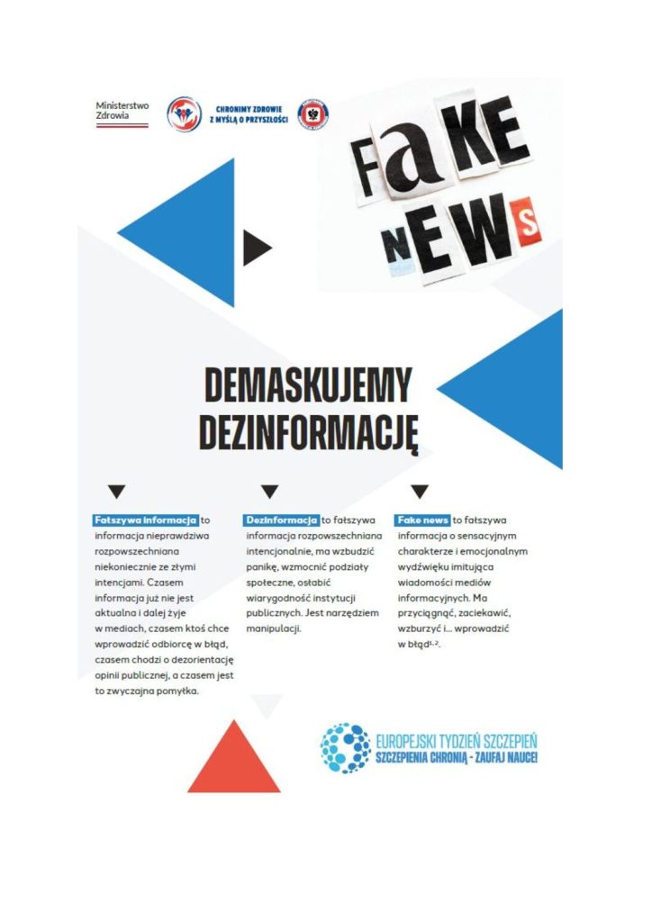DEMASKUJEMY DEZINFORMACJĘ nt. szczepień